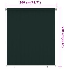 Στόρι Σκίασης Ρόλερ Εξωτερικού Χώρου 205(Π) x 230(Υ) εκ. Σκ. Πράσινο HDPE 312829-thumb-5