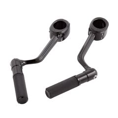 Arlen Ness, forged highway peg mounts. With pegs. Black