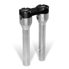 HeinzBikes, Clubstyle straight risers 10". Silver/Black
