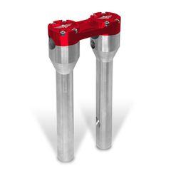 HeinzBikes, Clubstyle straight risers 8". Silver/Red