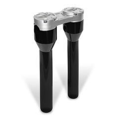 HeinzBikes, Clubstyle straight risers 8". Black/Silver