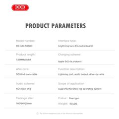 XO NBR258C Lightning adapter Lightning to 3.5mm-thumb-2