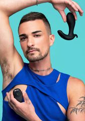 B-Vibe Expand Anal Plug - Black-thumb-6