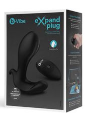 B-Vibe Expand Anal Plug - Black-thumb-5