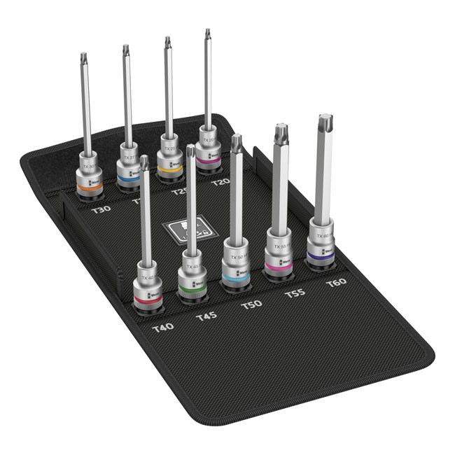 Wera Zyklop 1/2" drive extended Torxr socket bit set