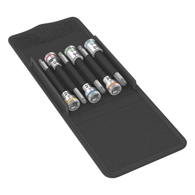 Wera Torxr socket bit set 3/8" with holding function
