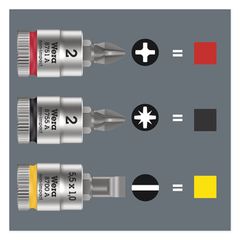 Wera Zyklop 1/4" Pozidriv socket bit-thumb-1
