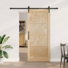 Συρόμενη Πόρτα ORKDAL 86 x 198,5 cm Μασίφ Ξύλο Πεύκου 3445564