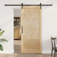 Συρόμενη Πόρτα ORKDAL 86 x 198,5 cm Μασίφ Ξύλο Πεύκου 3445582