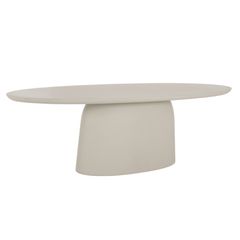 ΤΡΑΠΕΖΙ ΤΡΑΠΕΖΑΡΙΑΣ ΟΒΑΛ BRECCAN HM6576.02 ΜΠΕΖ FIBER CEMENT 200x100x75Υεκ.