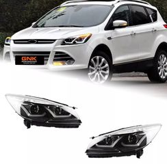 ΦΑΝΑΡΙΑ ΕΜΠΡΟΣ LED Headlight DRL Ford Kuga Angel Eye Bi Xenon 2014-2016
