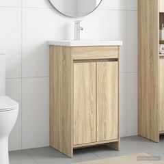 Καθρέφτης μπάνιου με νιπτήρα Sonoma Δρυς 42 x 40 x 84,5 εκ 890770
