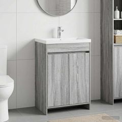 Ντουλάπι Κάτω από τον Νιπτήρα Γκρι Sonoma 56 x 37,5 x 81 εκ 890781