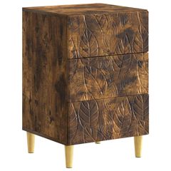 Κομοδίνο Καπνισμένο Ξύλο Δρυός 43 x 39,5 x 66,5 εκ 895020