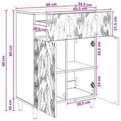 Πλαϊνό γραφείο Γκρι Sonoma 66 x 34,5 x 90 εκ Επεξεργασμένο Ξύλο 895101-thumb-6
