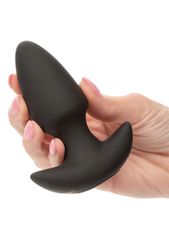 Thrusting And Vibrating Silicone Probe Anal Plug Black-thumb-3