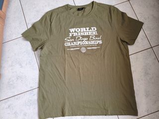 Ανδρική μπλούζα bpc bonprix collection μεγέθους 4XL χακί.