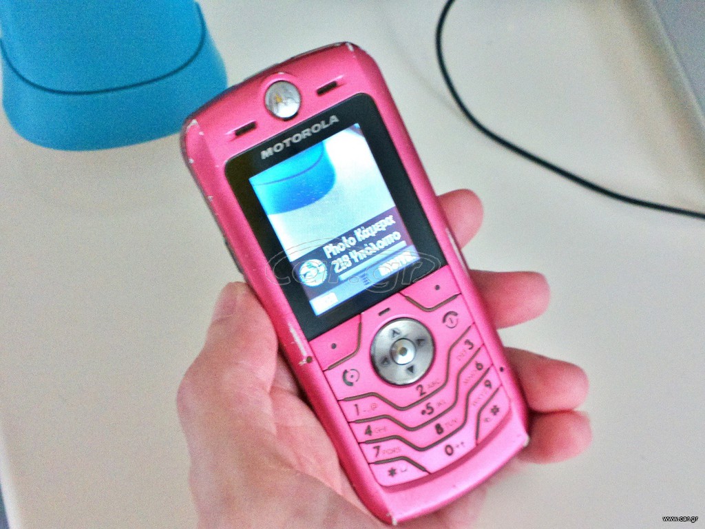 Λειτουργικό Motorola L6 ελληνικό, σε ροζ χρώμα