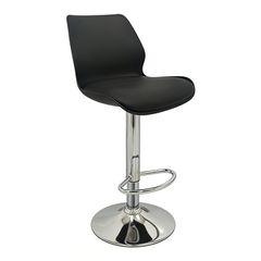 Σκαμπό Μπάρ 2τμχ Bar49 Black Pu/Pvc 39X45X102εκ.