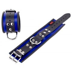 Leather handcuff - Bleu/Black-thumb-3