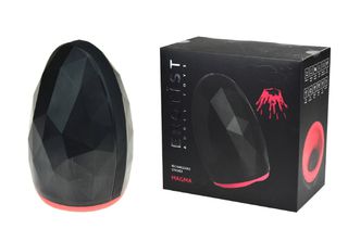 EROTIST Magma; Rechargeable masturbator with heating, Silicone, Black, 12 cm