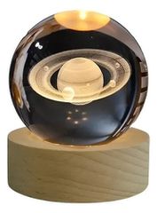 Επιτραπέζιο 3D Διακοσμητικό Φωτιστικό LED Κρυστάλλινη Σφαίρα 7.5cm