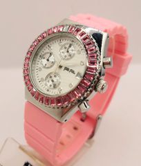 Folli Follie WF6A077SV Γυναικείο Ρολόι με ροζ πέτρες & ροζ λουράκι Quartz Α9596 ΤΙΜΗ