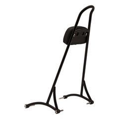 Burly, sissy bar. 20" black, with backrest pad-thumb-1