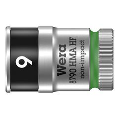 Wera Zyklop 1/4" socket with holding function - Metric 9.0