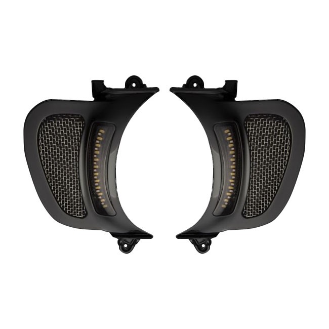 Custom Dynamics, Road Glide LED vent inserts. Black