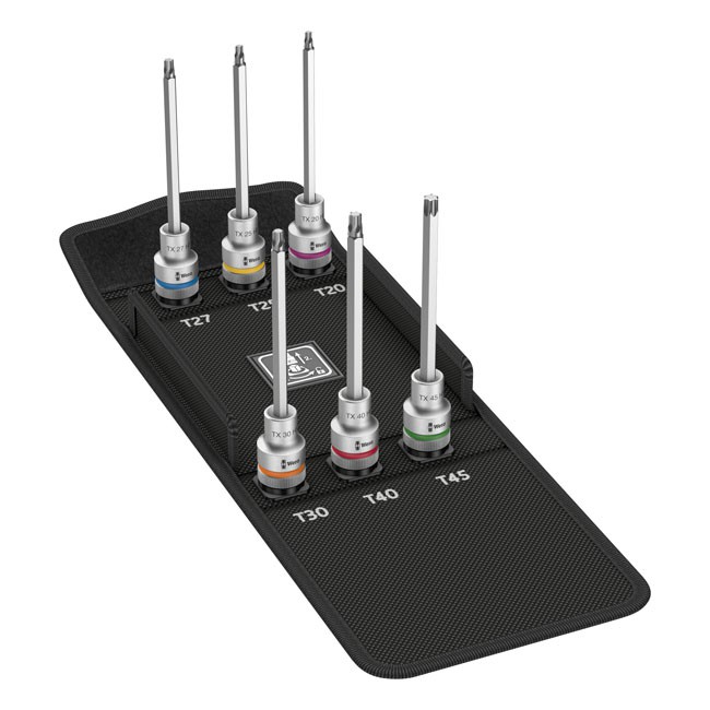 Wera Zyklop 1/2" drive extended Torxr socket bit set