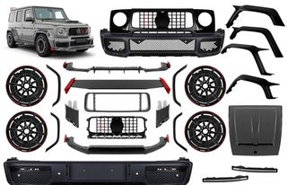 Full Body Kit G900 BRABUS rocket Design design package with carbon additions and 22" wheels Mercedes G-Class W463A W464 2018-2024