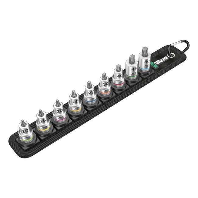 Wera socket belt with 3/8" drive Torxr socket bits