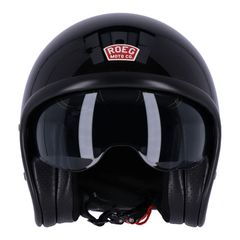 Roeg Κράνος open-face με ενσωματωμένο visor | Sundown gloss black - S-thumb-2
