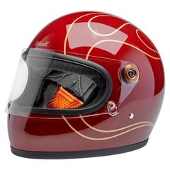 Κράνος κλειστού τύπου Biltwell Gringo S helmet Garnet Red Flames - XS