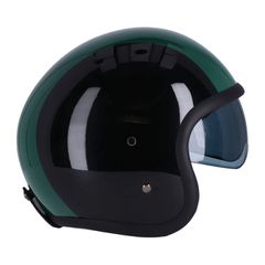 Κράνος open-face με ενσωματωμένο visor | Sundown green/black - XS