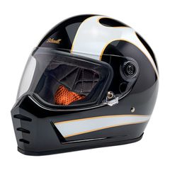 Biltwell Κράνος Μοτοσυκλέτας Lane Splitter full-face | Helmet white flames - 2XL