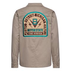 King Kerosin Πουκάμισο Μακρυμάνικο Motorstate shirt khaki - M