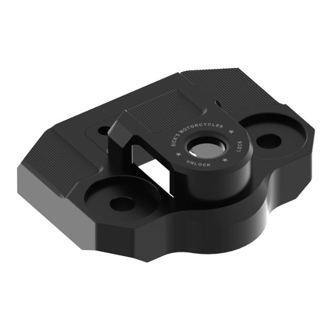Rick''s Motorcycles, Riser relocation plate 45mm. Black