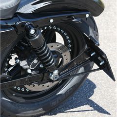 Rick''s Motorcycles, side mount License plate bracket. Black-thumb-2