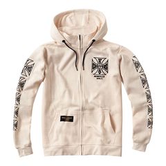 West Coast Choppers Ζακέτα με Κουκούλα Dominator | WCC Zip Hoodie Cream - XL