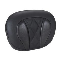 Mustang, sissy bar back pad. Black. Deluxe Diamond