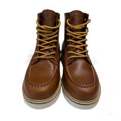 West Coast Choppers Δερμάτινα Μποτάκια με Κορδόνια Rigid καφέ | WCC boots cognac - 44-thumb-1