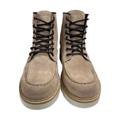 West Coast Choppers Δερμάτινα Μποτάκια με Κορδόνια Rigid μπεζ | WCC boots sand - 42-thumb-2
