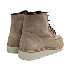 West Coast Choppers Δερμάτινα Μποτάκια με Κορδόνια Rigid μπεζ | WCC boots sand - 42-thumb-3