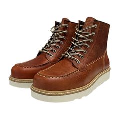 West Coast Choppers Δερμάτινα Μποτάκια με Κορδόνια Rigid καφέ | WCC boots tumbled brown - 43