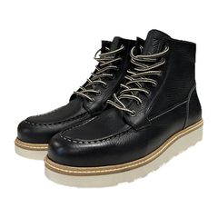 West Coast Choppers Δερμάτινα Μποτάκια με Κορδόνια Rigid μαύρο | WCC boots tumbled black - 46