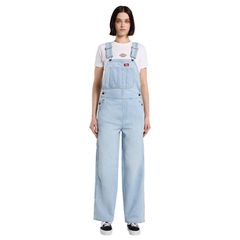 Dickies Τζιν Σαλοπέτα Loose denim μπλε female bib fog blue - L
