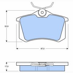 Δισκόφρενα ZTEC+ (πάχος 17 mm) για Audi,Citroen,Ds,Fiat,Ford,Lancia,Peugeot,Renault,Seat,Skoda,Vw