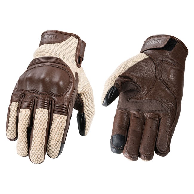 Rokker Austin mesh gloves beige - S